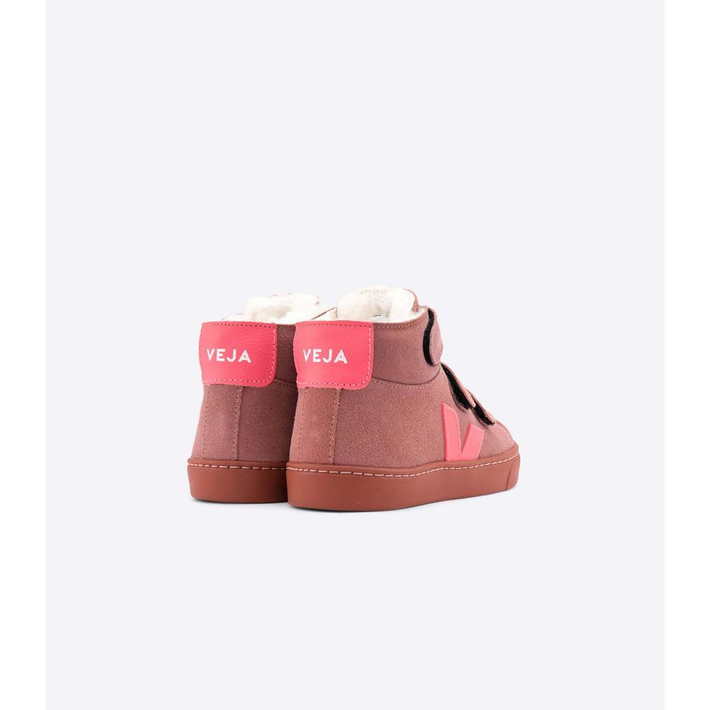 Veja ESPLAR MID FURED SUEDE Kids' High Tops Red | NZ 699HAP